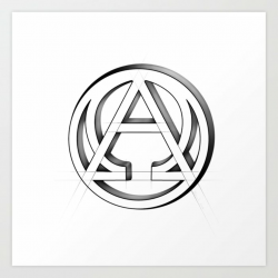 Alpha and Omega Symbol. From beginning to end Art Print by beny_binder
