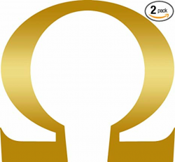 Amazon.com: ANGDEST Omega Silhouette Funny (Metallic Gold ...