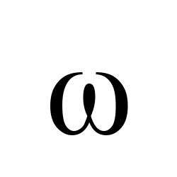 ω | greek small letter omega | Times New Roman, Regular ...