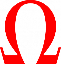 Red omega symbol Logos
