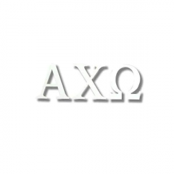Alpha Chi Omega White Letter Sticker