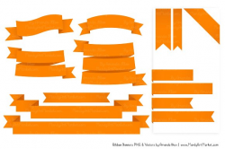 Orange Ribbon Banner Clipart