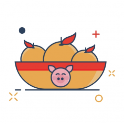 Pig Chinese New Year 2019 Icon | Orange Icon - With Outline Fill ...