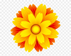 Orange Flower Png Transparent Clip Art Image - Flower Clipart Png ...