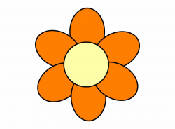 Flower Clipart Vector - Orange Flower Clip Art Free PNG Images ...