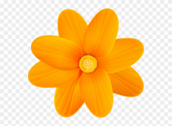 Orange Flower Png Clip Art Image - Yellow Orange Flower Clipart ...