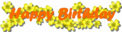 15 Orange Happy Birthday Font Images - Happy Birthday Flowers Clip ...