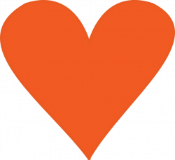 Orange Heart Clip Art at Clker.com - vector clip art online, royalty ...