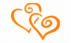 Orange Flower Clipart Orange Heart - Clipart Png Golden Wedding ...