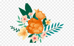 Painting Clipart Watercolor Paint - Orange Flower Watercolour - Png ...