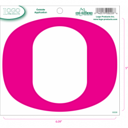 University of Oregon - Sticker - Medium - O - Pink