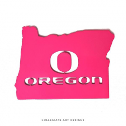 O-Oregon In Oregon - Pink - Magnet