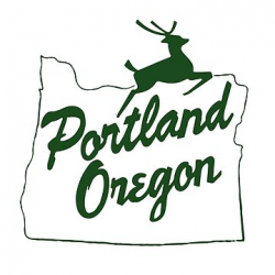 Portland Oregon Sign in Green | Women\'s Relaxed Fit T-Shirt
