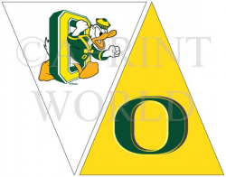 University of Oregon printable flags with U of O Ducks logo ...