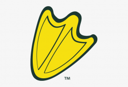 Duck Foot Yellow Green Outline - Oregon Ducks Foot Logo ...