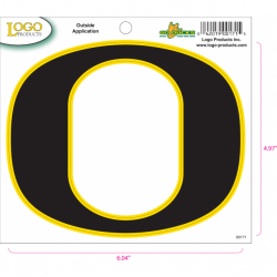 University of Oregon - Sticker - Medium - O - Black and Yellow