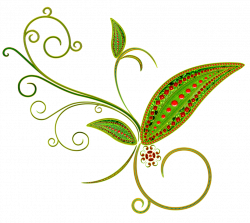 Green Deco Flower Ornament PNG Clipart | Gallery ...