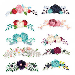 Floral ornaments collection Vector | Free Download