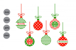 Christmas svg ornaments, christmas ornaments monogram, holiday svg,  ornaments svg, ornaments silhouette, cricut files, svg, dxf, eps, png.