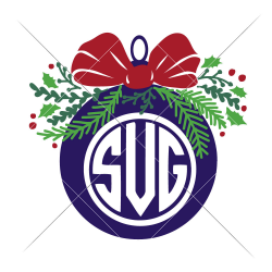 Christmas Ornament for Monogram multi color