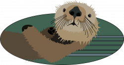 Clipart - Sea otter | Sea otter, Otters, Art