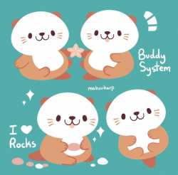 No Otter Left Behind | @mahoukarp | Cute art, Cute doodles ...