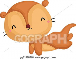 Vector Stock - Happy otter. Clipart Illustration gg81328376 ...