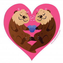 Otter clipart otter love, Otter otter love Transparent FREE ...