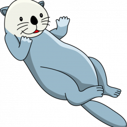 Clipart swimming sea otter, Clipart swimming sea otter ...