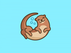 Swimming Otter by Alfrey Davilla | vaneltia on Dribbble