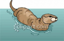 Otter Swimming - Royalty Free Clipart Picture | otter ...