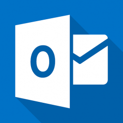 Mail microsoft outlook icon - Capsocial Square Flat