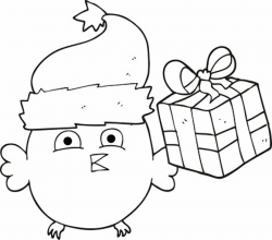 black and white cartoon christmas owl Clipart Image | + ...