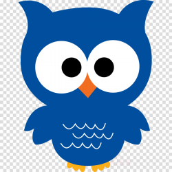 Baby Owl Cartoon Clipart Owl Clip Art - Blue Owl Clip Art - Png ...