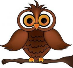 Owl clipart image wise old owl cartoon owl on a tree branch | Owls ...