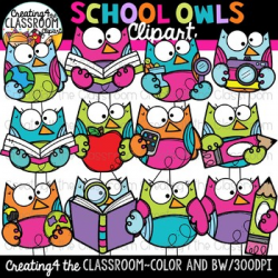 School Owls Clipart {Owl Clipart}