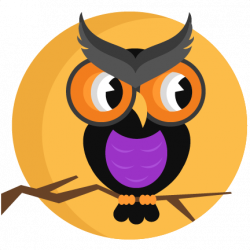 Halloween Owl Clipart Large With Moon - Clipart1001 - Free Cliparts