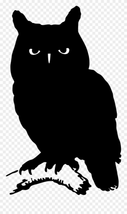 Owl Silhouette Png Clip Art Black And White - Screech Owl Silhouette ...