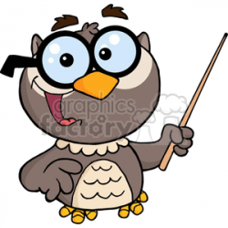 grey cartoon owl clipart. Royalty-free clipart # 382289