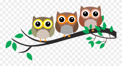 Owl In A Tree Clipart - Png Download (#858647) - PinClipart