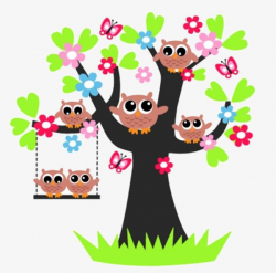 Cartoon Tree Owl, Tree Clipart, Owl Clipart, Cartoon Clipart PNG ...