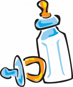 Baby Bottle And Pacifier Clipart