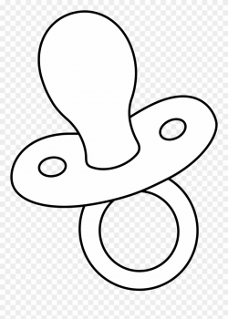 Baby Monkey Clip Art Black And White - Baby Pacifier Clipart ...