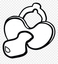 Free Clipart Of A Baby Pacifier - Pacifier Clipart Black And ...