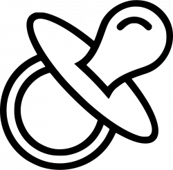 Pacifier clipart black and white, Pacifier black and white ...