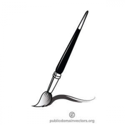 Paintbrush vector clip art in 2019 | Painting logo, Paint ...