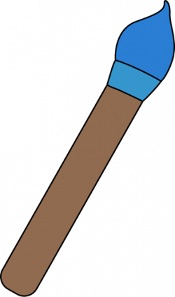 Blue Art Paint Brush Clip Art - Blue Art Paint Brush Image