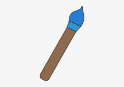 Blue Clipart Paintbrush - Blue Art Paint Brush Transparent ...