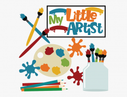 Paint Brush Clipart Cute - My Little Artist, Cliparts ...