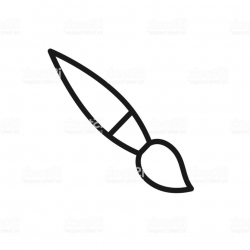 Best HD Paintbrush Silhouette Outline Design » Free Vector ...